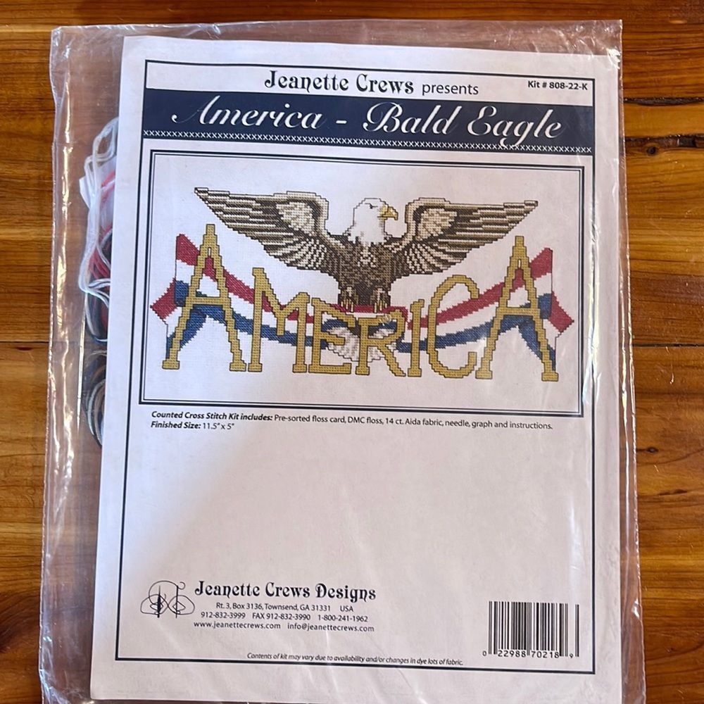 Counted Cross Stitch America - Bald Eagle Jeanette Crews Designs